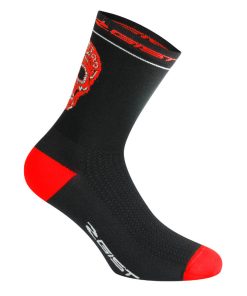 Chaussettes-Socquettes Ete Gist Crane Noir-Rouge 44-47 - Hauteur 18Cm (Paire) -5860