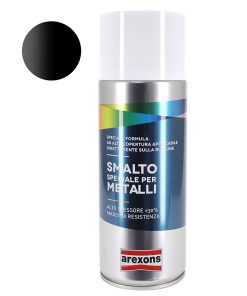 Bombe de Peinture Arexons Smalto Special Metal Satin Noir Intense Mat Ral 9005 Aerosol 400 ml (3850)