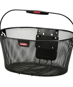 Panier Avant Acier Fil Klickfix Ovalkorb 16L Noir Avec Anse Fixation Sur Cintre Guidon (40X19X29Cm) (Livre Sans Fixation)