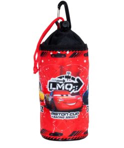 Porte Bidon Souple Enfant Disney Cars Rouge Avec Fixation Cintre Guidon Par Velcro