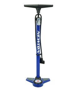 Pompe A Pied Newton Fpv1 Acier Colori Bleu Raccord Double Style Switch Avec Manometre 11Bars Vp-vs