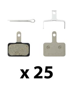 Plaquette de Frein VTT Shimano Deore M515,M486,M485,M575,M395, Mt200 ... (Shimano Origine Resine) -B05S (Box de 25 Paires)