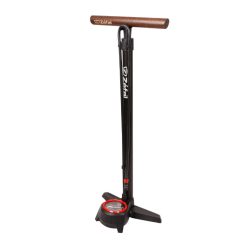 Pompe A Pied Zefal Profil Max Fp60 Corps Alu Noir Mat Manometre 12Bars Raccord Zturn Vp-vs Manche En Bois - Made In France
