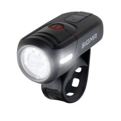 Eclairage Velo Usb Avant Sigma Aura 45 Lux (Autonomie 6H Mode Standard et 21H Mode Eco) Noir - Homologue - Adapte L'Eclairage En Fonction de La Luminosite