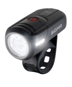 Eclairage Velo Usb Avant Sigma Aura 45 Lux (Autonomie 6H Mode Standard et 21H Mode Eco) Noir - Homologue - Adapte L'Eclairage En Fonction de La Luminosite