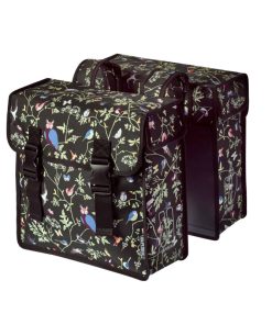 Sacoche Arriere Velo Double Basil Wanderlust 35L Noir Fixation Velcros Sur Porte Bagage (37X15X37Cm)