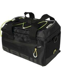 Sacoche Arriere Velo Trunkbag Basil Miles 7L Noir (Fixation Sur Porte Bagage) Waterproof (21X32X19Cm)