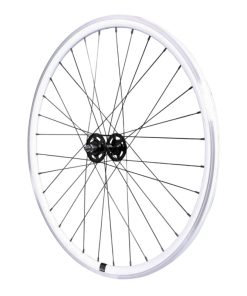 Roue Route - Fixie Patin Gravity Blanc Avant Avec Ecrous Jante 17C Profil 28mm