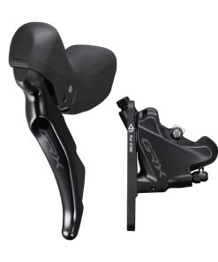 Frein A Disque Gravel Hydraulique Shimano Grx400 Avant-Gauche 2X10V. Double Noir (Levier-Manette Avec Etrier Br-R7070+Durite Assemble 1000mm)