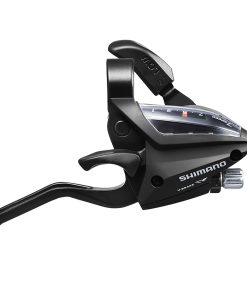 Levier-Manette VTT Patin Shimano Stef500 Droit 7V. Noir V-Brake 2 Doigts