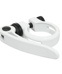 Collier Serrage Tige de Selle Rapide Newton Alu Blanc Diam. 28,6mm (Sur Carte)