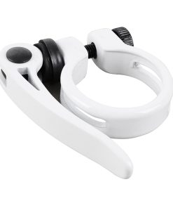 Collier Serrage Tige de Selle Rapide Newton Alu Blanc Diam. 34,9mm (Sur Carte)