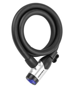 Antivol Velo Spiral A Cle Newton Diam 15 mm L 1,00M Avec Cache Serrure (Avec Support + 2 Cles)
