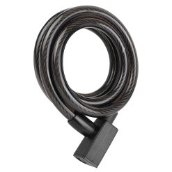 Antivol Velo Spiral A Cle Newton Diam 12 mm L 1,50M (Avec Support) - Livraison En Sachet