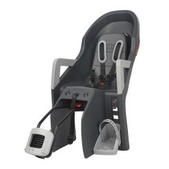 Porte Bebe-Siege Enfant Arriere Polisport A Fixer Sur Cadre Guppy Max Gris Coussin Gris (9 A 22Kgs) Homologue En 14344