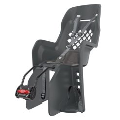 Porte Bebe-Siege Enfant Arriere Polisport A Fixer Sur Cadre Joy Noir Coussin Gris (9 A 22Kgs) Homologue En 14344