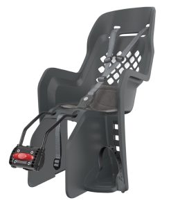 Porte Bebe-Siege Enfant Arriere Polisport A Fixer Sur Cadre Joy Noir Coussin Gris (9 A 22Kgs) Homologue En 14344