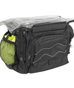 Sacoche de Cintre Guidon-Guidon Velo Newton N4 Noir Fixation Clip 25.8-31.8 Avec Lecteur Carte (Lg30Xl19Xh21)