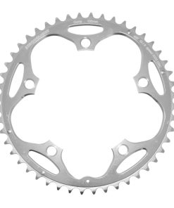 Plateau Route 5 Branches D.130 Stronglight 48 Dents Exterieur Argent Alu 7075 Type Shimano 9-10V.