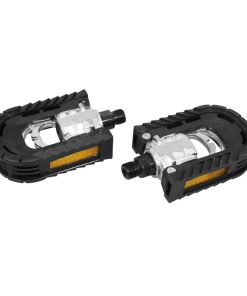 Pedale City Newton Pliante Alu-Resine Noir-Argent 9-16 (Paire Sur Carte)