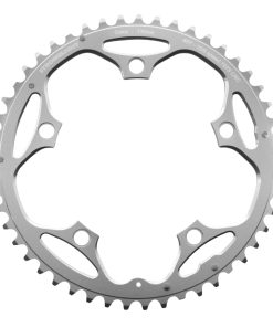 Plateau Route 5 Branches D.130 Stronglight 49 Dents Exterieur Argent Alu 7075 Type Shimano 9-10V.