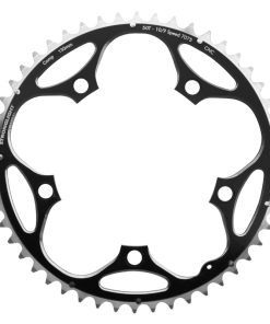 Plateau Route 5 Branches D.130 Stronglight 50 Dents Exterieur Noir Alu 7075 Type Shimano 9-10V.