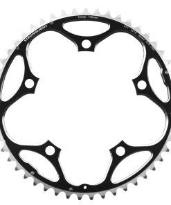 Plateau Route 5 Branches D.130 Stronglight 51 Dents Exterieur Noir Alu 7075 Type Shimano 11-10V.