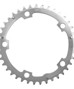 Plateau Route 5 Branches D.130 Stronglight 39 Dents Triple Milieu Argent Alu 7075 Type Shimano 9-10V.