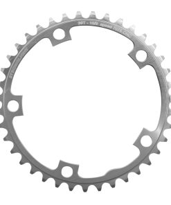 Plateau Route 5 Branches D.130 Stronglight 39 Dents Interieur Argent Alu 7075 Type Shimano 9-10V.