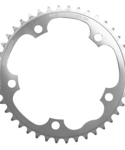 Plateau Route 5 Branches D.130 Stronglight 42 Dents Interieur Argent Alu 7075 Type Shimano 9-10V.
