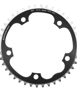 Plateau Route 5 Branches D.130 Stronglight 42 Dents Interieur Noir Alu 7075 Type Shimano 11-10V.