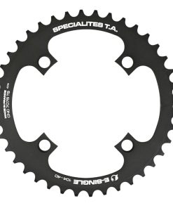 Plateau Vae-E-Bike 4 Branches D.104 Pour Bosch - Brose - Yamaha - Giant - Shimano E-Steps Ta E-Single 40 Dents Mono Noir Alu 7075