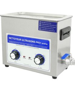 Nettoyeur-Bac Ultrasons Professionnel Analogique 6L 180 Watts Avec Vanne de Vidange (300X150X150mm) (Qualite Premium)