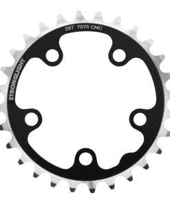 Plateau Route 5 Branches D.74 Stronglight 28 Dents Triple Noir Alu 7075 9-10V.
