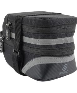 Sacoche de Selle Velo Gist Noir Max Fixation Velcro ( L 17Cm X L 8Cm X H 7Cm)