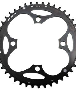 Plateau VTT 4 Branches D.104 Stronglight Triple 44 Dents Exterieur Noir Alu - Epaisseur 4mm 8-9V.