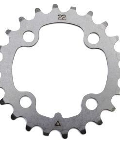 Plateau VTT 4 Branches D.64 Stronglight 22 Dents Triple Interieur Argent Acier 8-9V.
