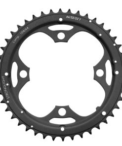 Plateau VTT 4 Branches D.104 Stronglight Triple 44 Dents Exterieur Noir Alu 8-9V.