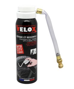 Bombe Anti-Crevaison Velox Vae - E-Bike et VTT Presta-Schrader (100Ml)