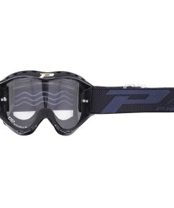 Masque-Lunettes Cross Progrip Enfant 3101 TR Atzaki Noir Ecran Transparent Anti-Buee-Anti-Uv