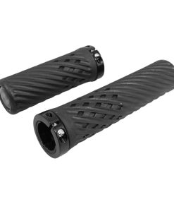 Poignee VTT Herrmans Luna Lock 90-130mm Noir Avec Collier Fermeture (Paire)