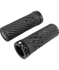 Poignee VTT Herrmans Luna Lock 90mm Noir Avec Collier Fermeture (Paire)