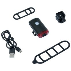 Eclairage Velo Usb Avant - Arriere Gravity Led 200 Lumens (Avant) Pour Casque 3 Modes (Autonomie 2H-5H)