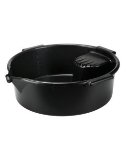 Bac de Vidange Multi-Usages Pressol En Polyethylene Gradue Avec Poignees Noir 6L (Vendu A L'Unite)