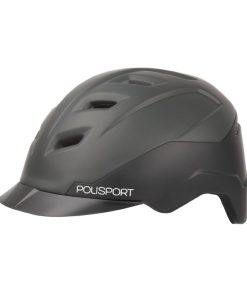 Casque Velo City Adulte Polisport E City Noir-Gris Taille 58-61 System Quick Lock