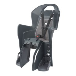 Porte Bebe-Siege Enfant Arriere Polisport A Fixer Sur Porte Bagage Fixation Etau Koolah Gris Coussin Gris (9 A 22Kgs) Homologue En 14344