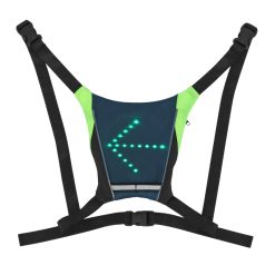 Eclairage Corporel-Baudrier Securite Avec Signalisation Integree 48 Leds - Telecommande Cintre Guidon Sans Fil Indicateur de Direction (H20Xl20Cm) Rechargeable Usb (Sur Gilet-Veste) Velo - Trottinette