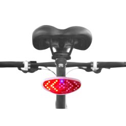 Eclairage Velo Directionnel Usb Arriere Sur Tige de Selle Avec Clignotant et Bouton Indicateur de Direction Sans Fil (Rechargeable Usb Pour L'Eclairage et Pile 2032 Pour La Commande)