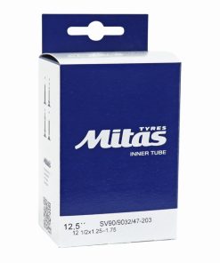 Chambre a Air Velo 12 1-2 X 1.75 Rubena Valve Standard Coudee 90° et 90° Sens de Roulement(32-47X203)