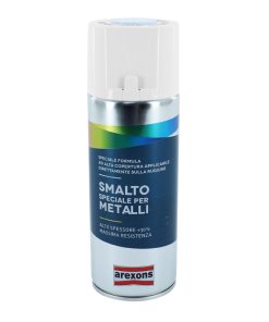 Bombe de Peinture Arexons Smalto Special Metal Satin Blanc Glace Mat Aerosol 400 ml (3853)